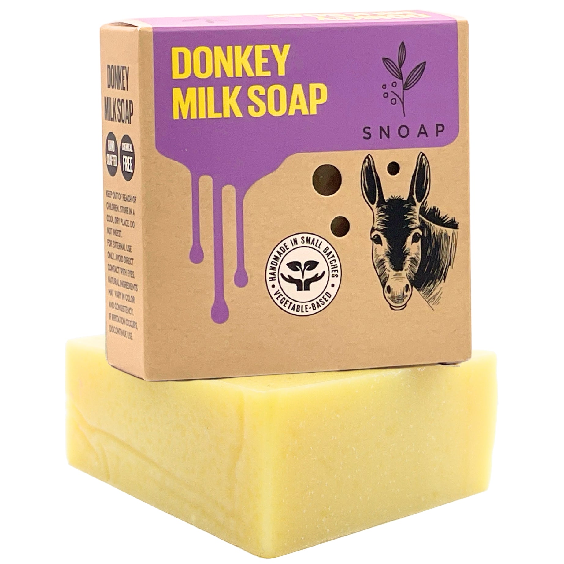 SNOAP Unscented Donkey Milk Soap 5oz